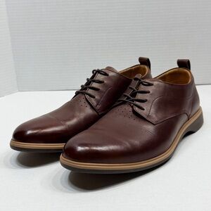 Amberjack The Original Dress Shoe Cognac Brown Leather Men’s Size 9.5 LNUC